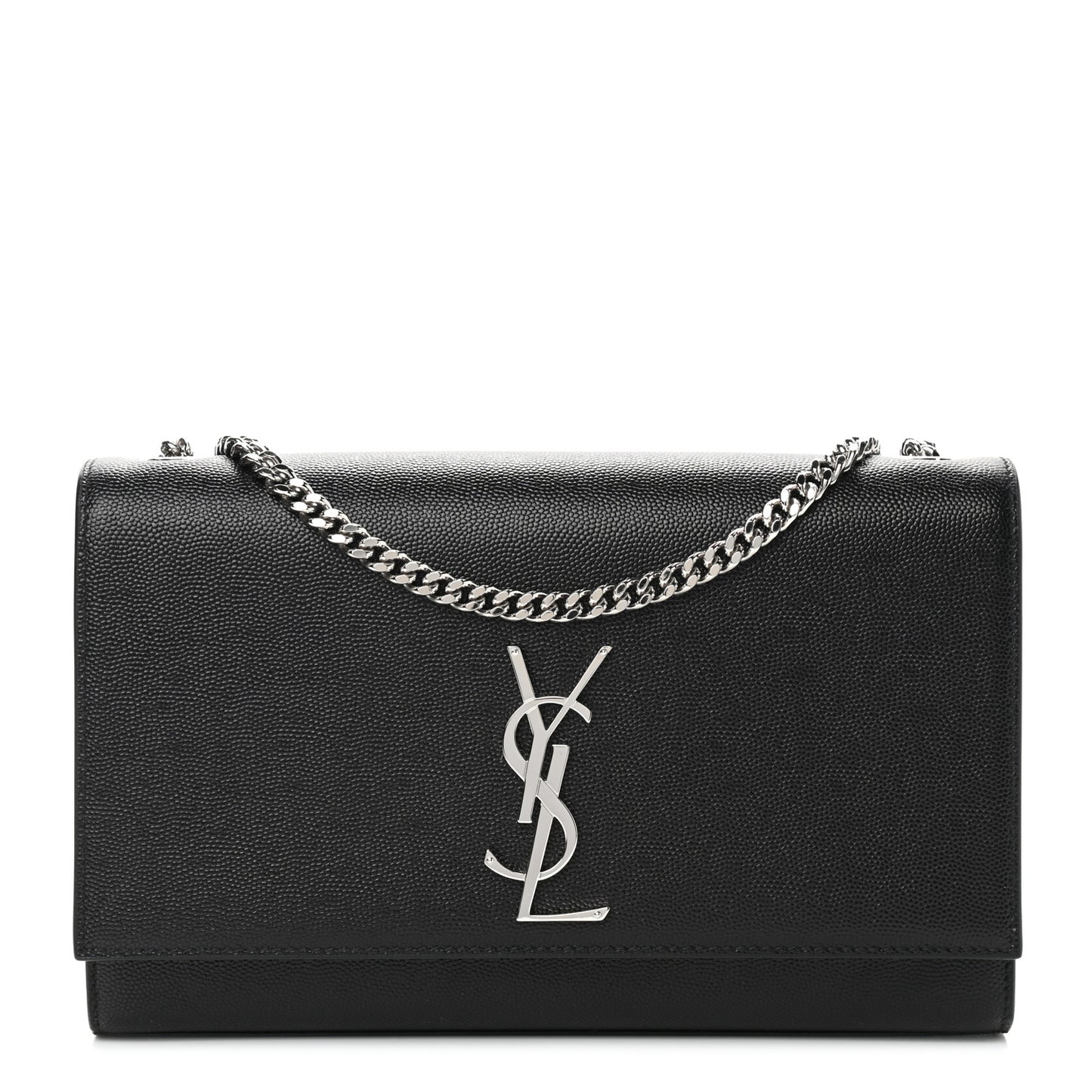 Grain De Poudre Medium Classic Monogram Kate Satchel Black