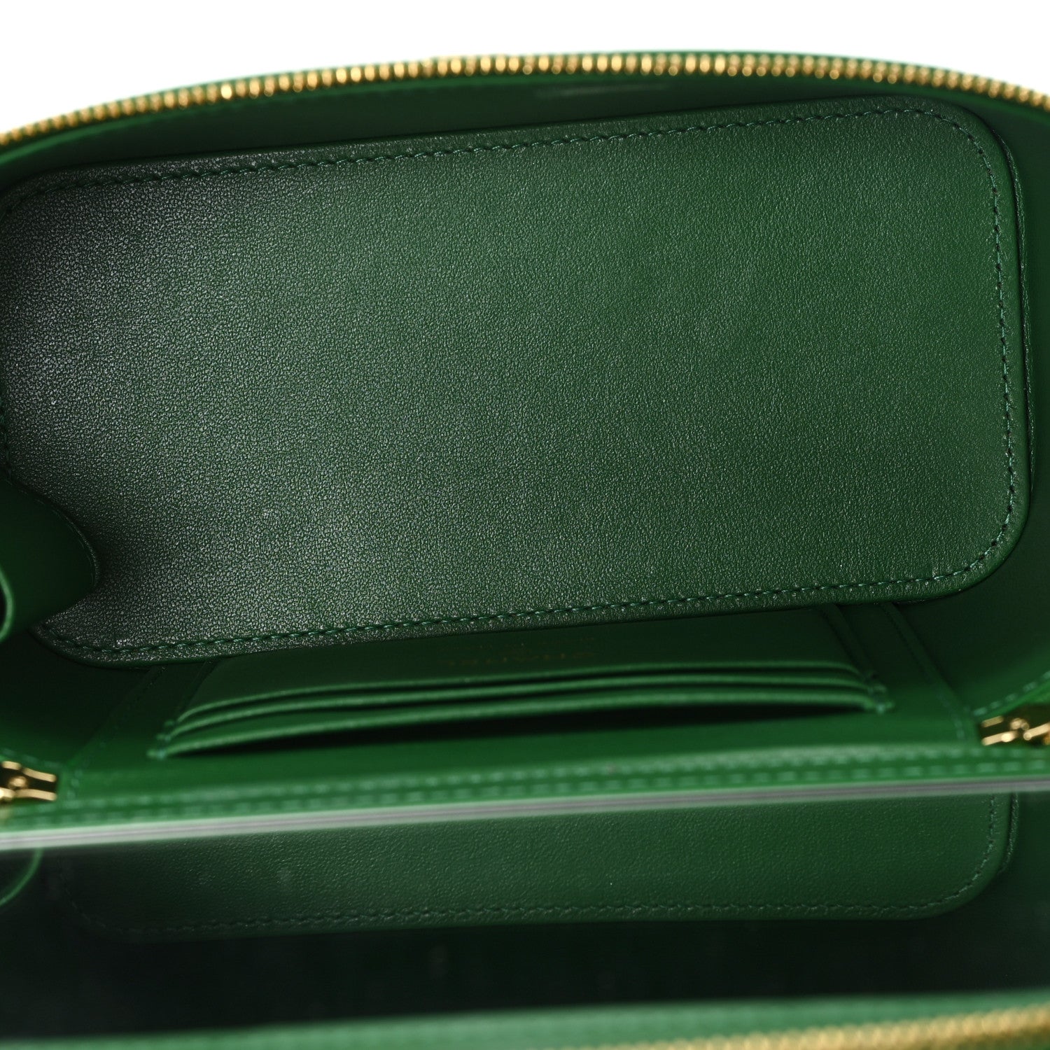 Chanel Calfskin Crocodile Embossed Exoticoco Small Top Handle Vanity Case With Chain Emerald 5 of 11