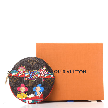 Louis Vuitton Monogram 2020 Christmas Animation Bumper Cars Round Coin Purse Coquelicot 11 of 11