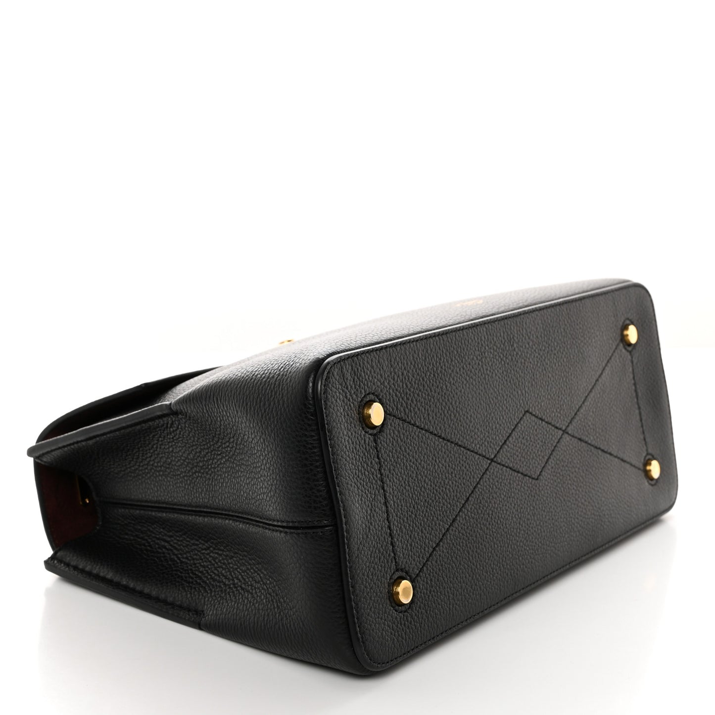 Small Classic Grain Calfskin Small Seaton Black