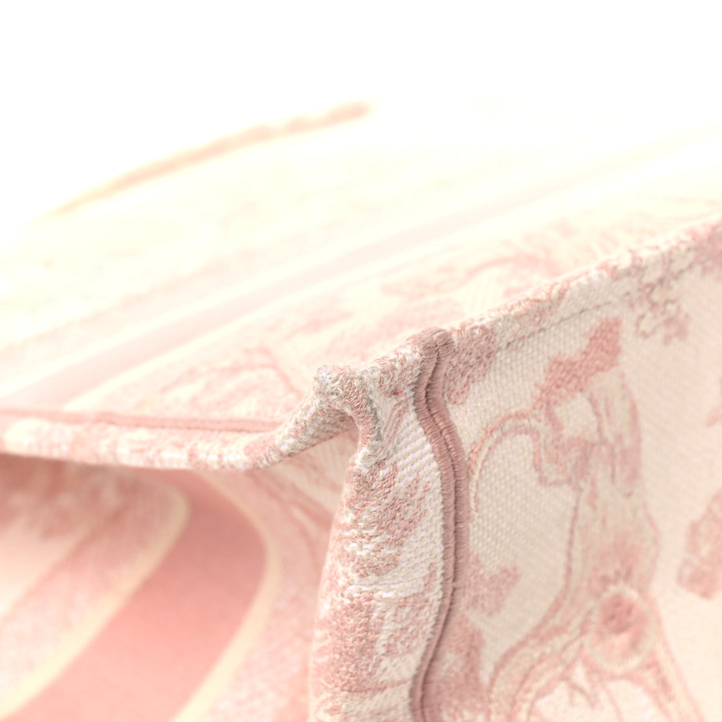 Canvas Embroidered Medium Dioriviera Toile De Jouy Book Tote Rose