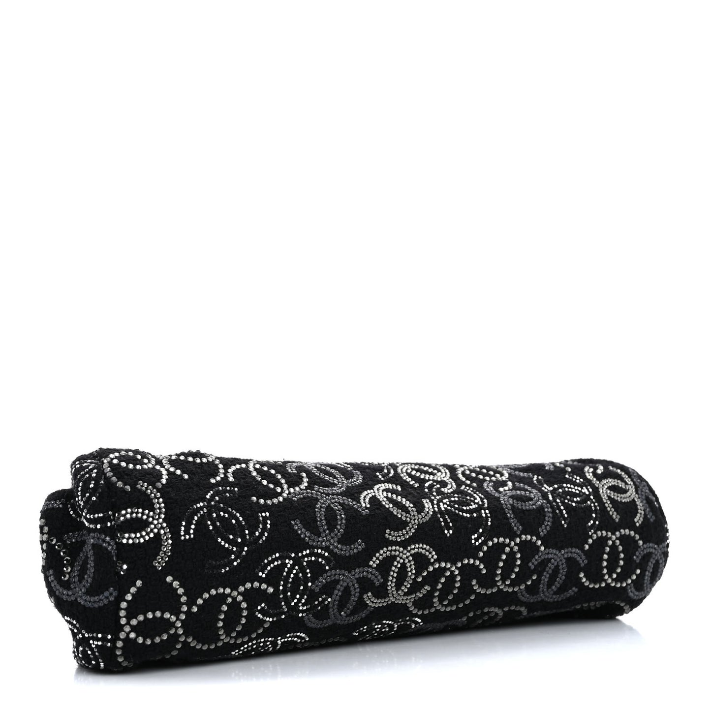 Tweed Strass Pudong Clutch Black
