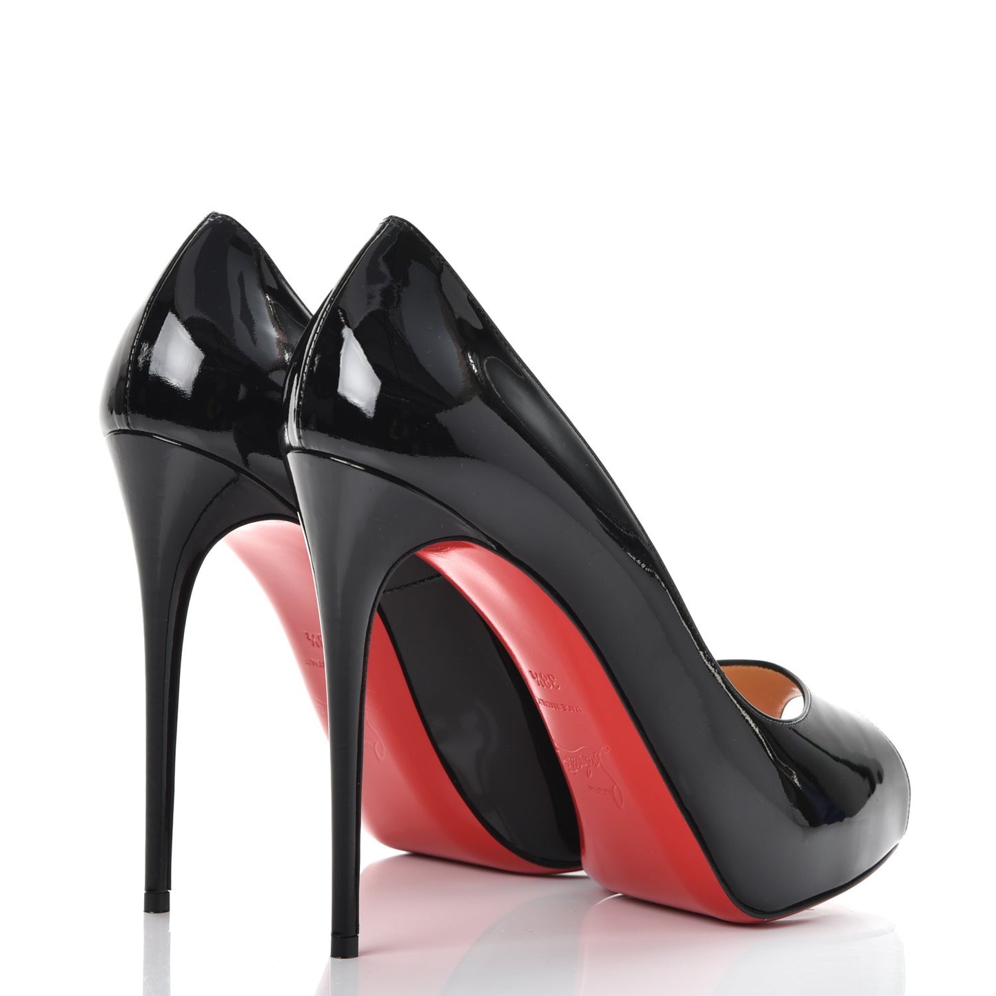 Patent New Very Prive 120 Pumps 38.5 Black Red