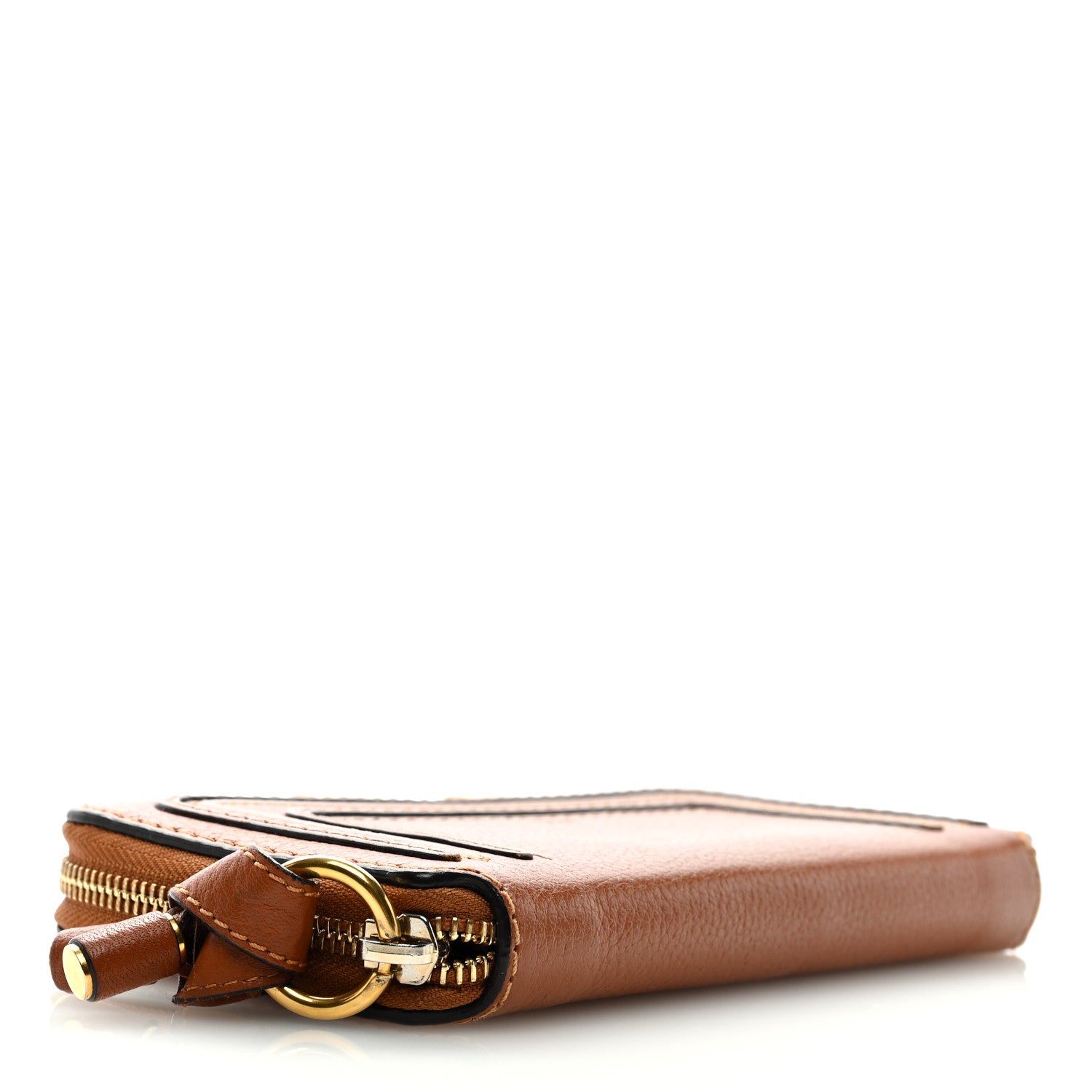 Chloe Grained Calfskin Marcie Long Zip Around Wallet Tan 4 of 7