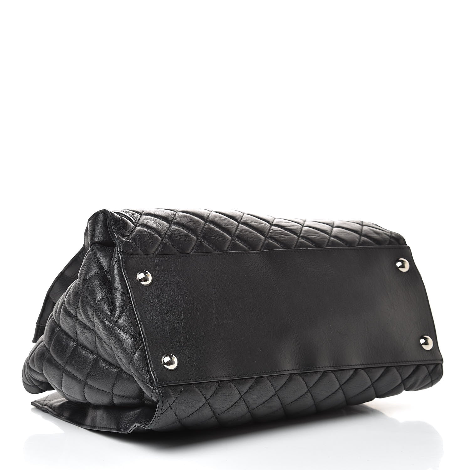 Chanel Calfskin Quilted Large Chic and Soft Shopping Tote Black 4 of 13