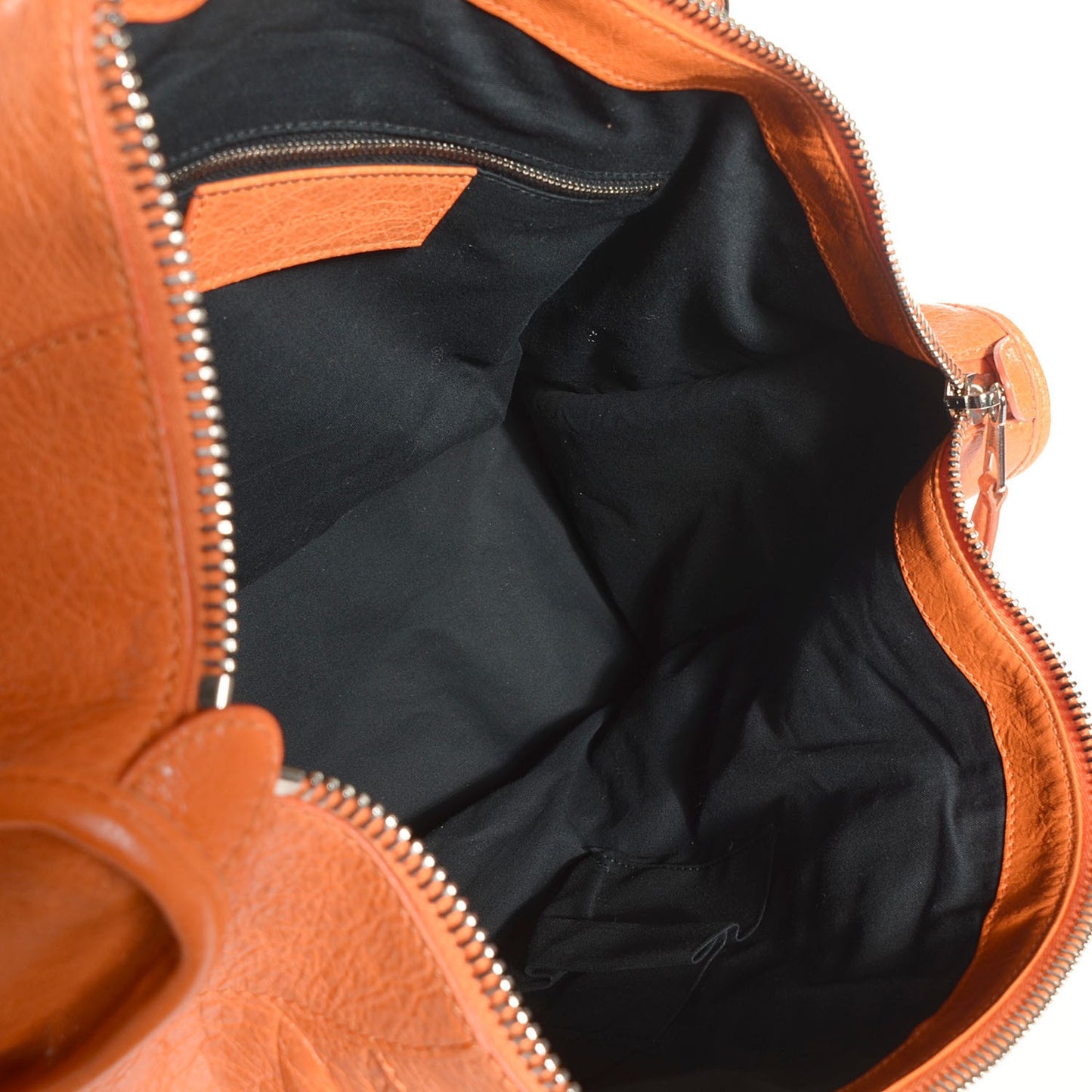 Agneau Giant 12 Silver Hardware Work Tangerine