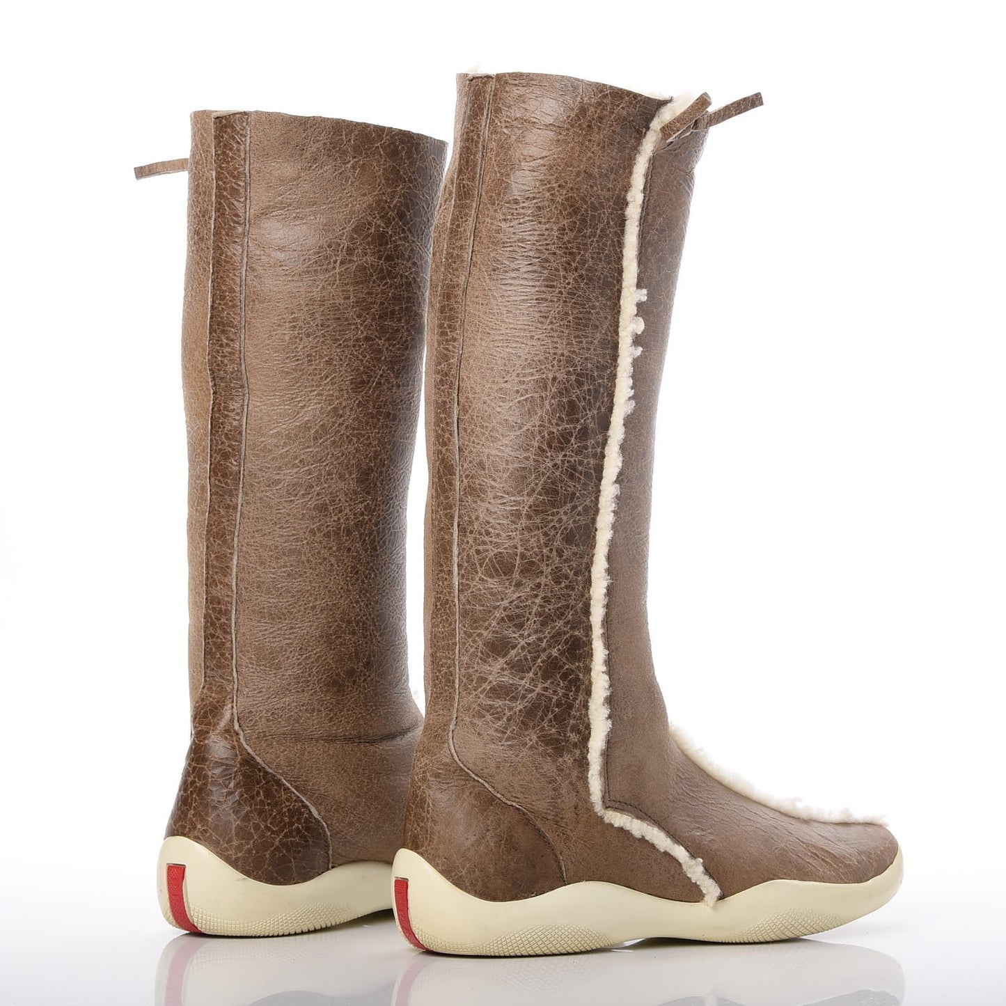 Shearling Tall Boots 36.5 Beige