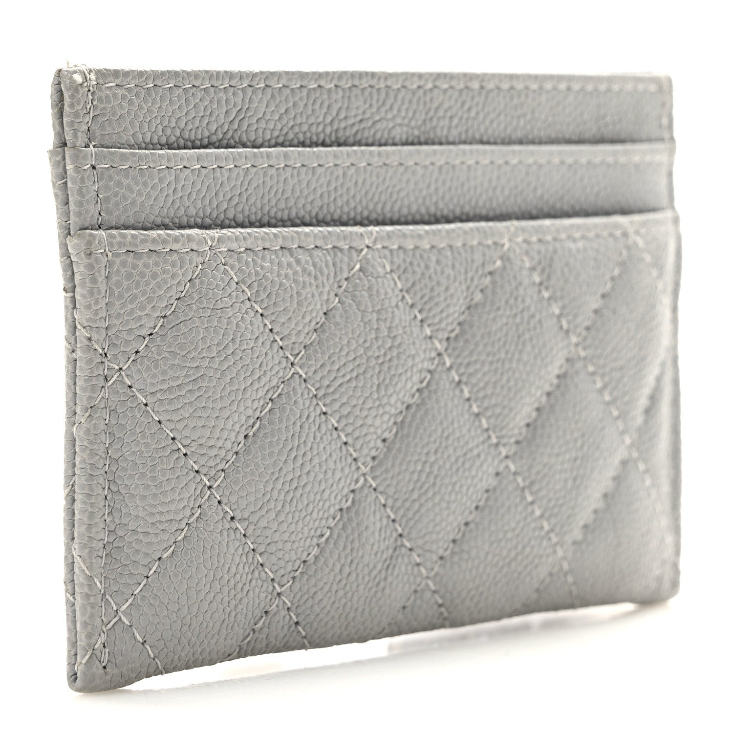 Chanel Caviar Quilted Boy Card Holder Grey 3 of 9