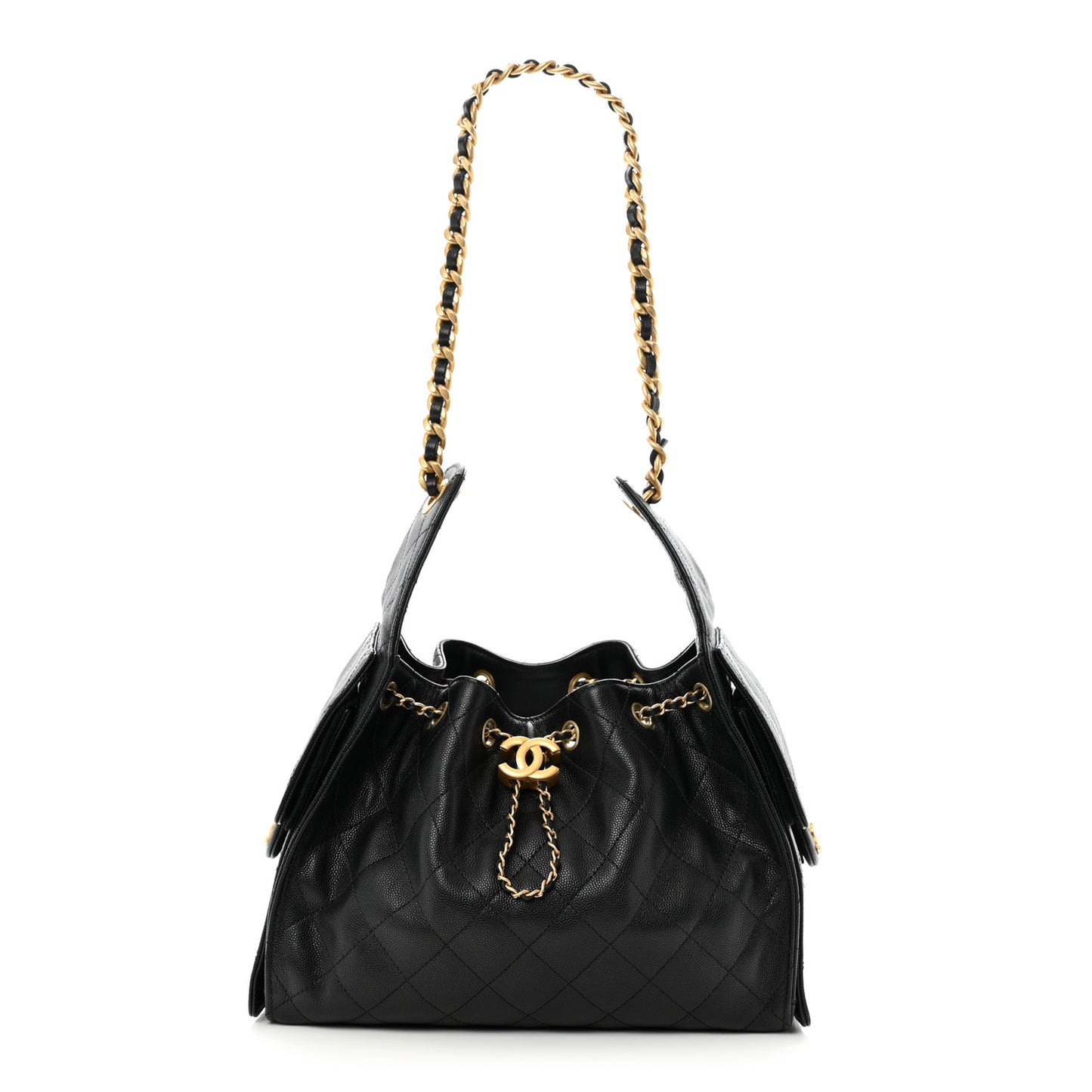 Caviar Quilted Small Chanel 25 Handbag Black
