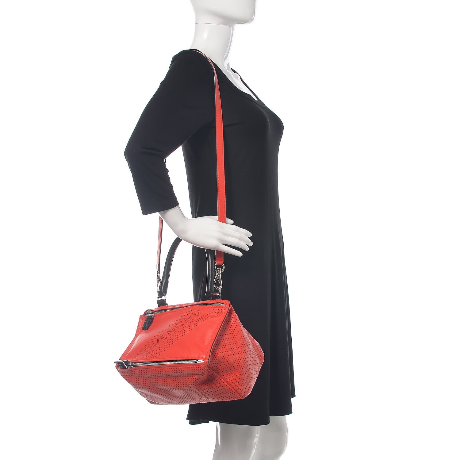 Givenchy Lambskin Perforated Small Pandora Pop Red 2 of 11