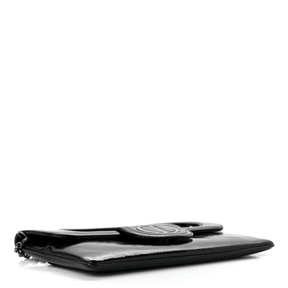 Christian Dior Crinkled Patent Lambskin Medium Diordouble Chain Bag Black 3 of 10