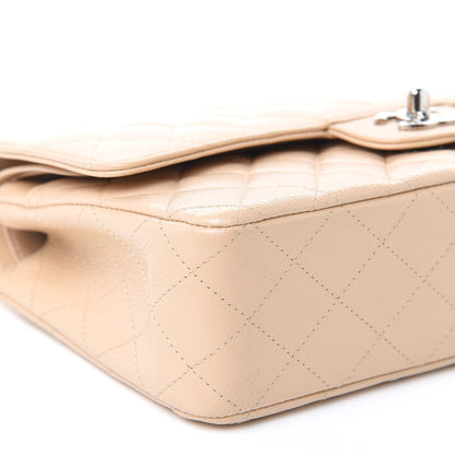 Chanel Caviar Quilted Medium Double Flap Beige Clair 9 of 10