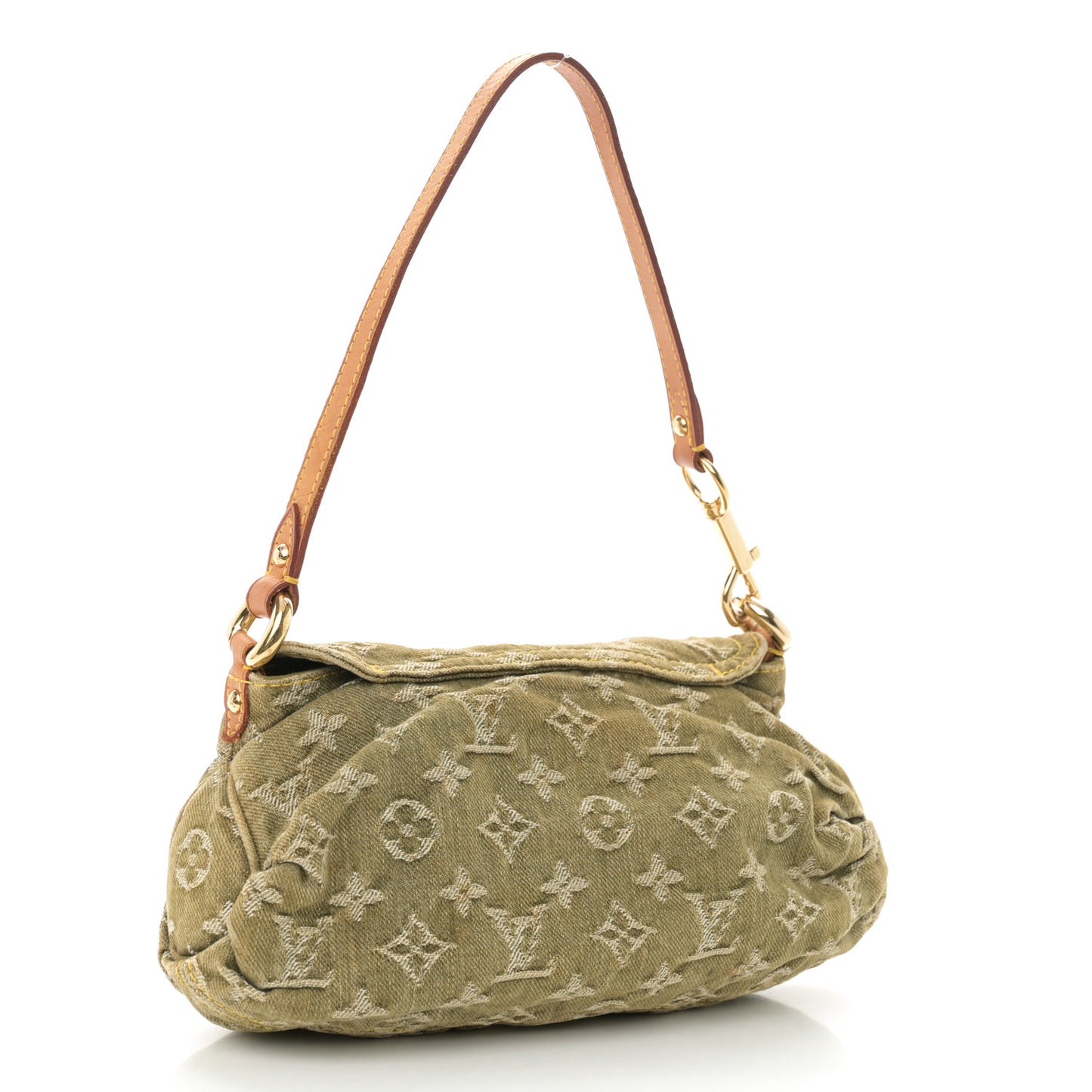 Monogram Denim Mini Pleaty Lichen