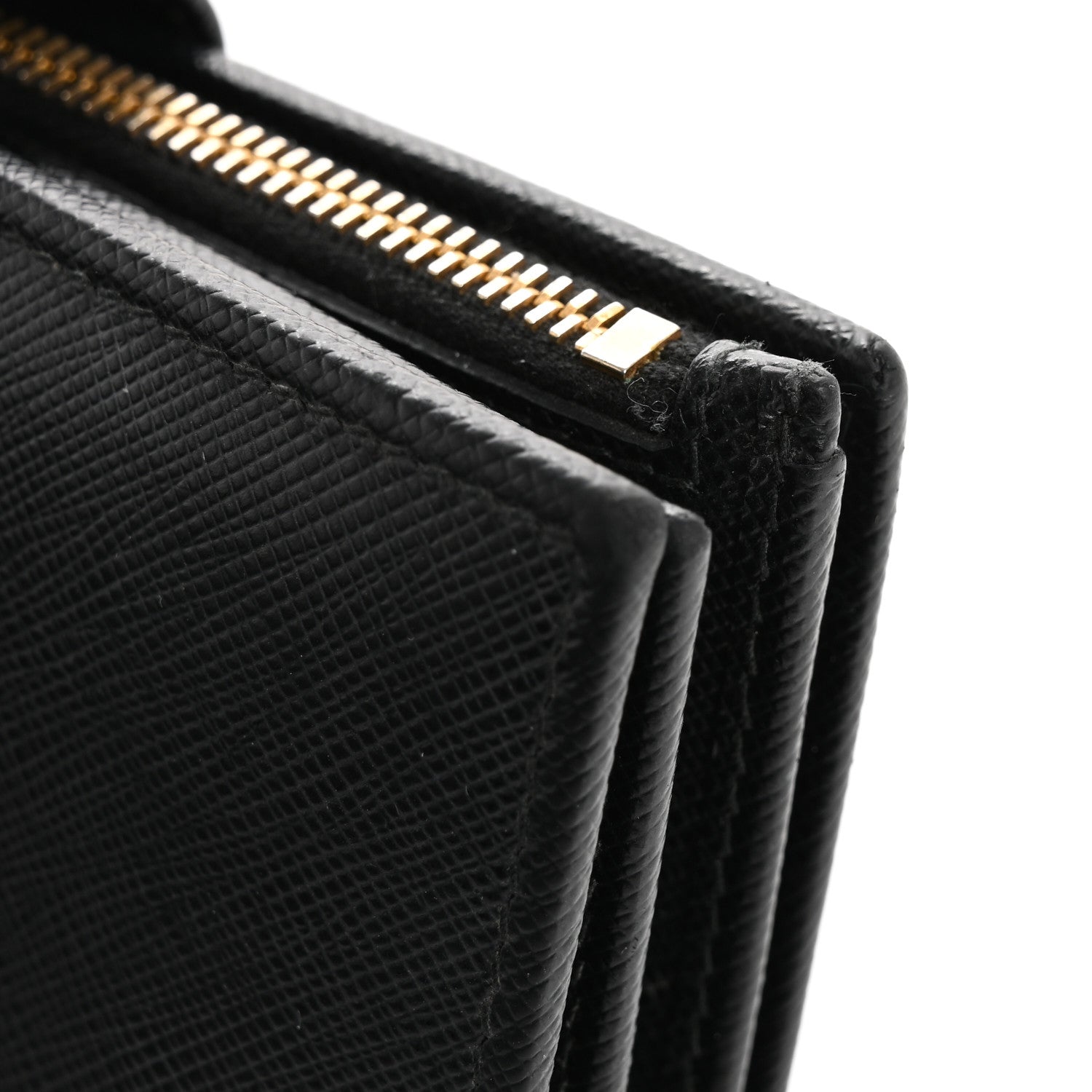 Prada Saffiano Metal Tab Wallet Black 11 of 13