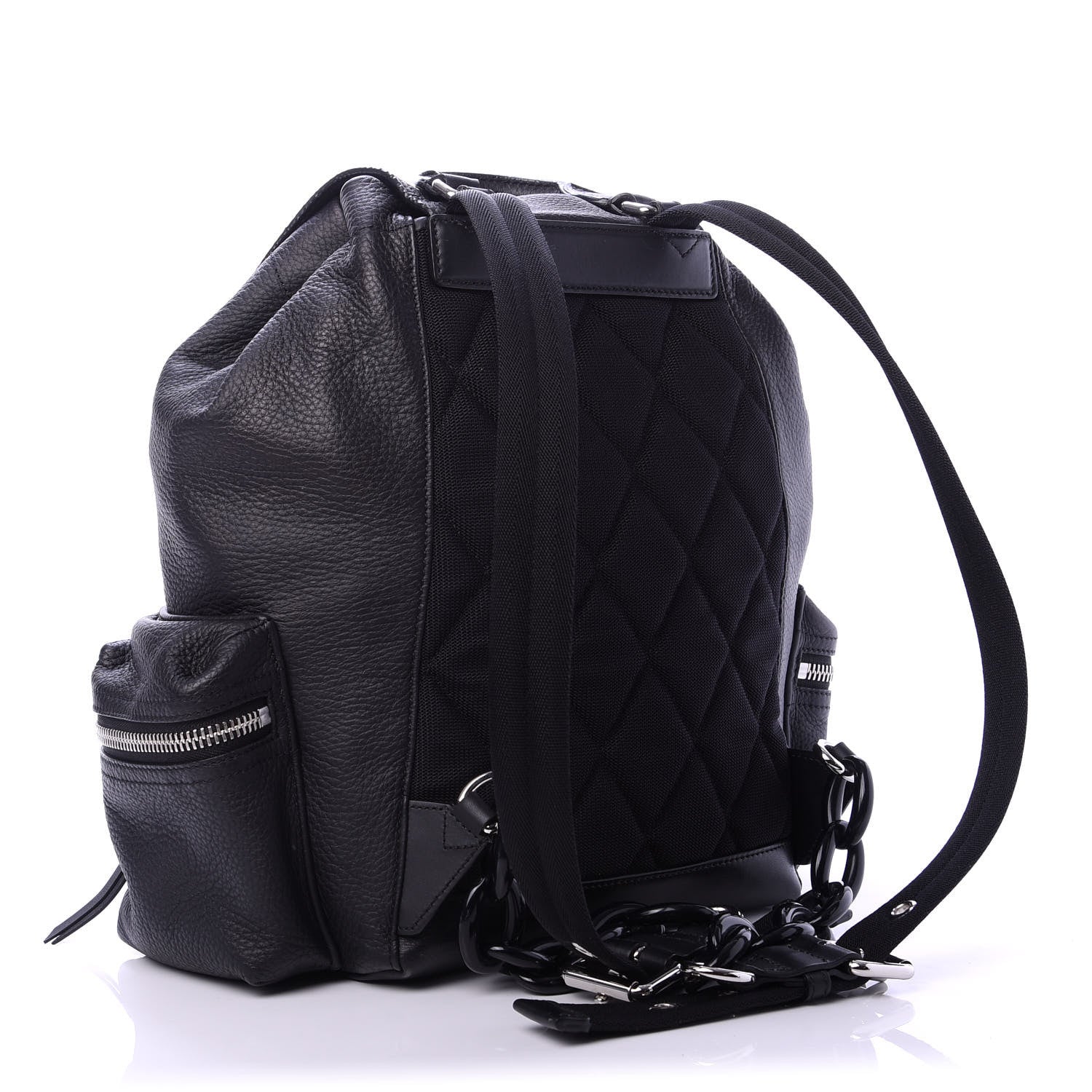 Burberry Deerskin Medium Rucksack Backpack Black 2 of 9