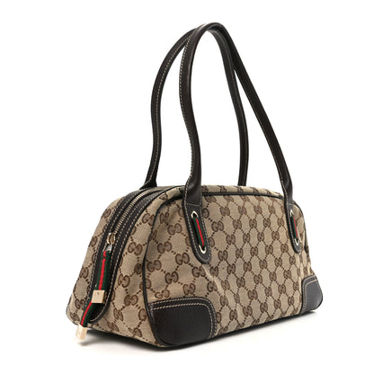 Gucci Monogram Small Princy Satchel Dark Brown 3 of 10