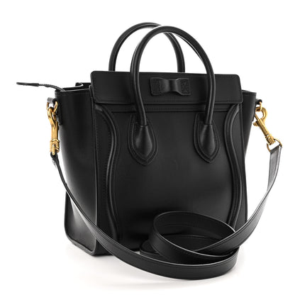 Celine Smooth Calfskin Nano Luggage Black 3 of 9
