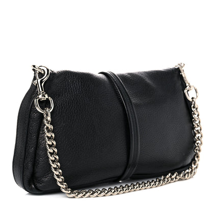 Gucci Calfskin Bamboo Croisette Evening Bag Black 3 of 17
