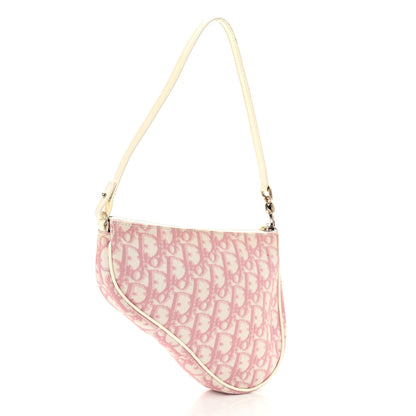 Christian Dior Monogram Mini Saddle Pochette Pink 3 of 9
