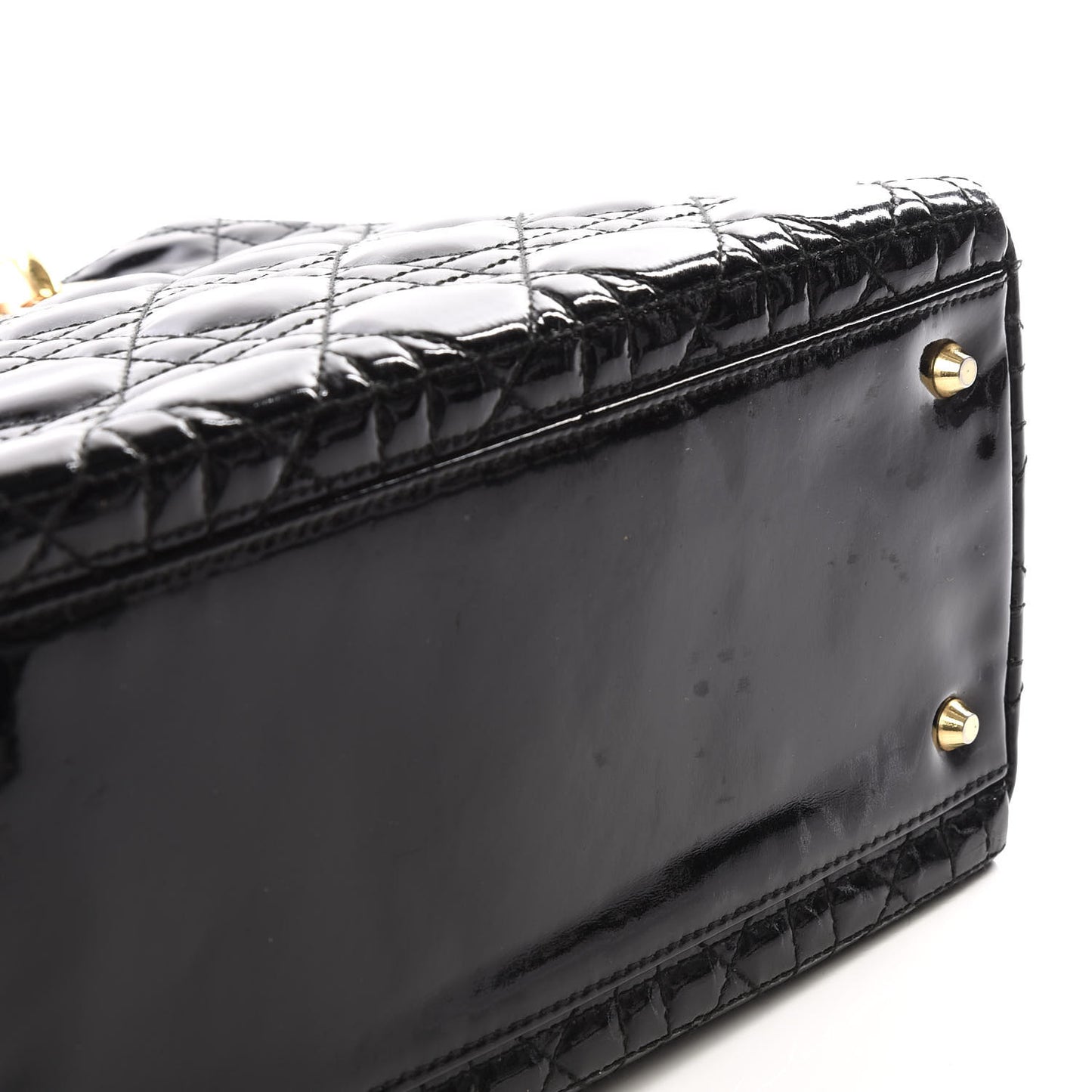 Patent Cannage Medium Lady Dior Black