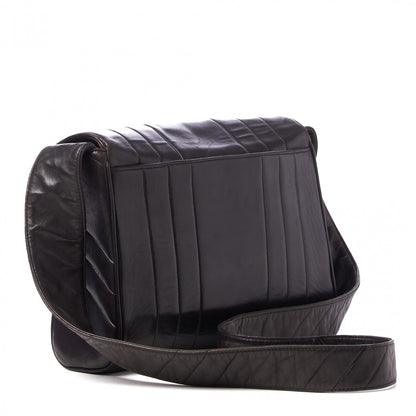 Chanel Lambskin Vertical Quilted CC Flap Shoulder Bag Black 2 of 9