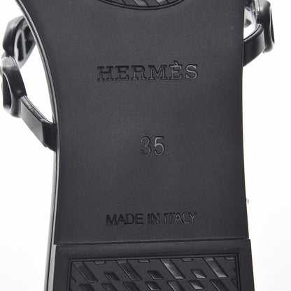 Hermes Rubber Chaine d'Ancre Rivage Sandals 35 Black 6 of 8