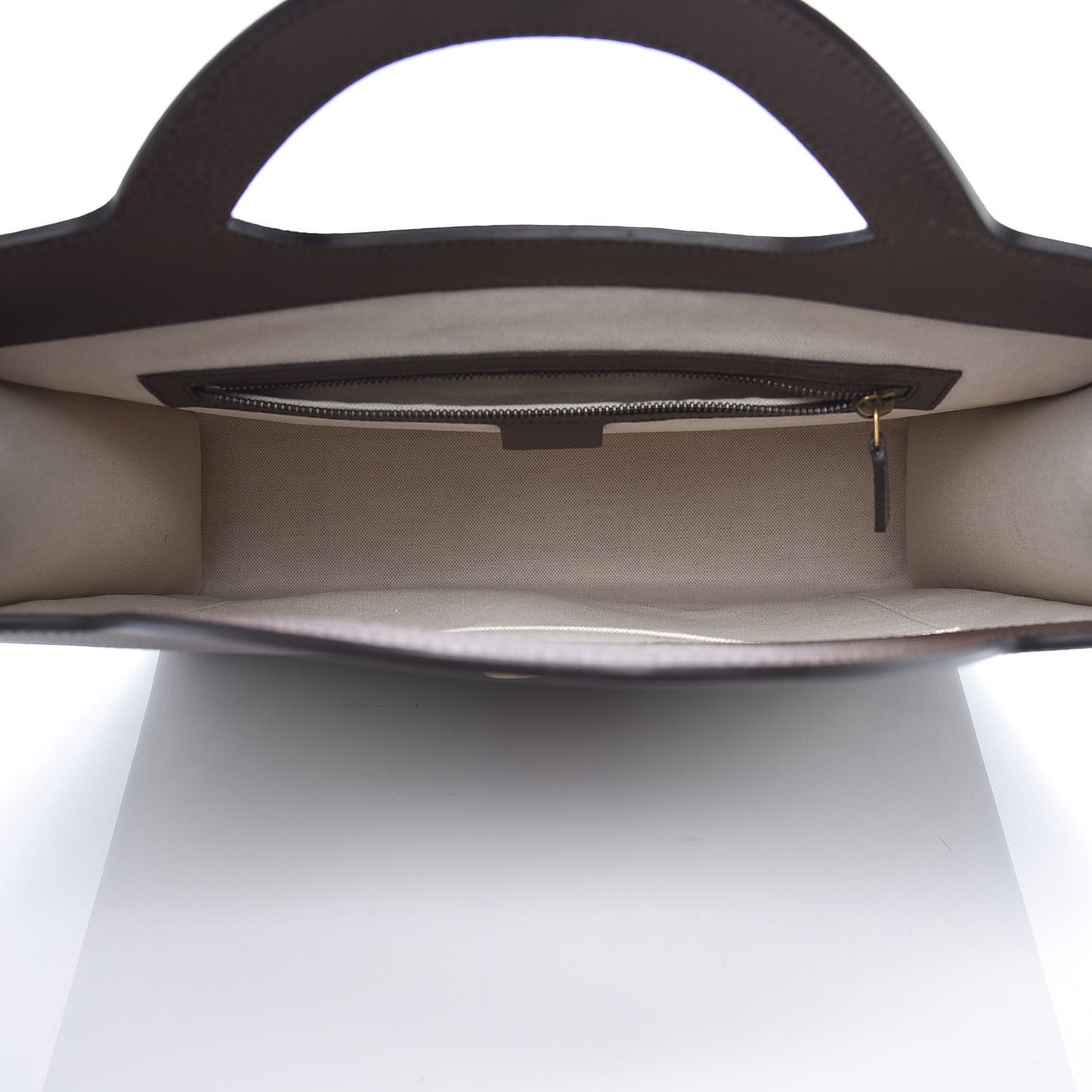 GG Supreme Monogram Textured Calfskin Web Medium Ophidia Slip Handle Tote Beige Ebony New Acero