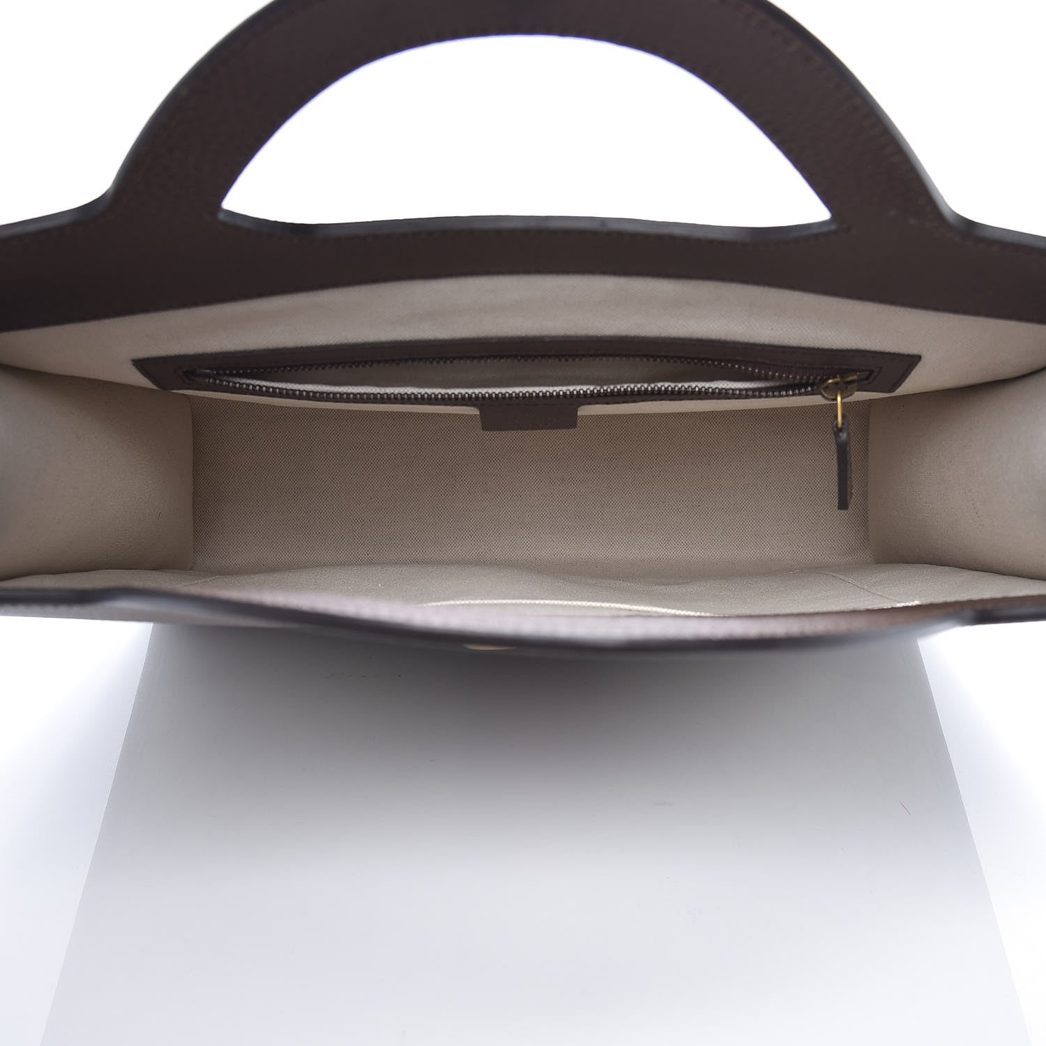 Gucci GG Supreme Monogram Textured Calfskin Web Medium Ophidia Slip Handle Tote Beige Ebony New Acero 5 of 9