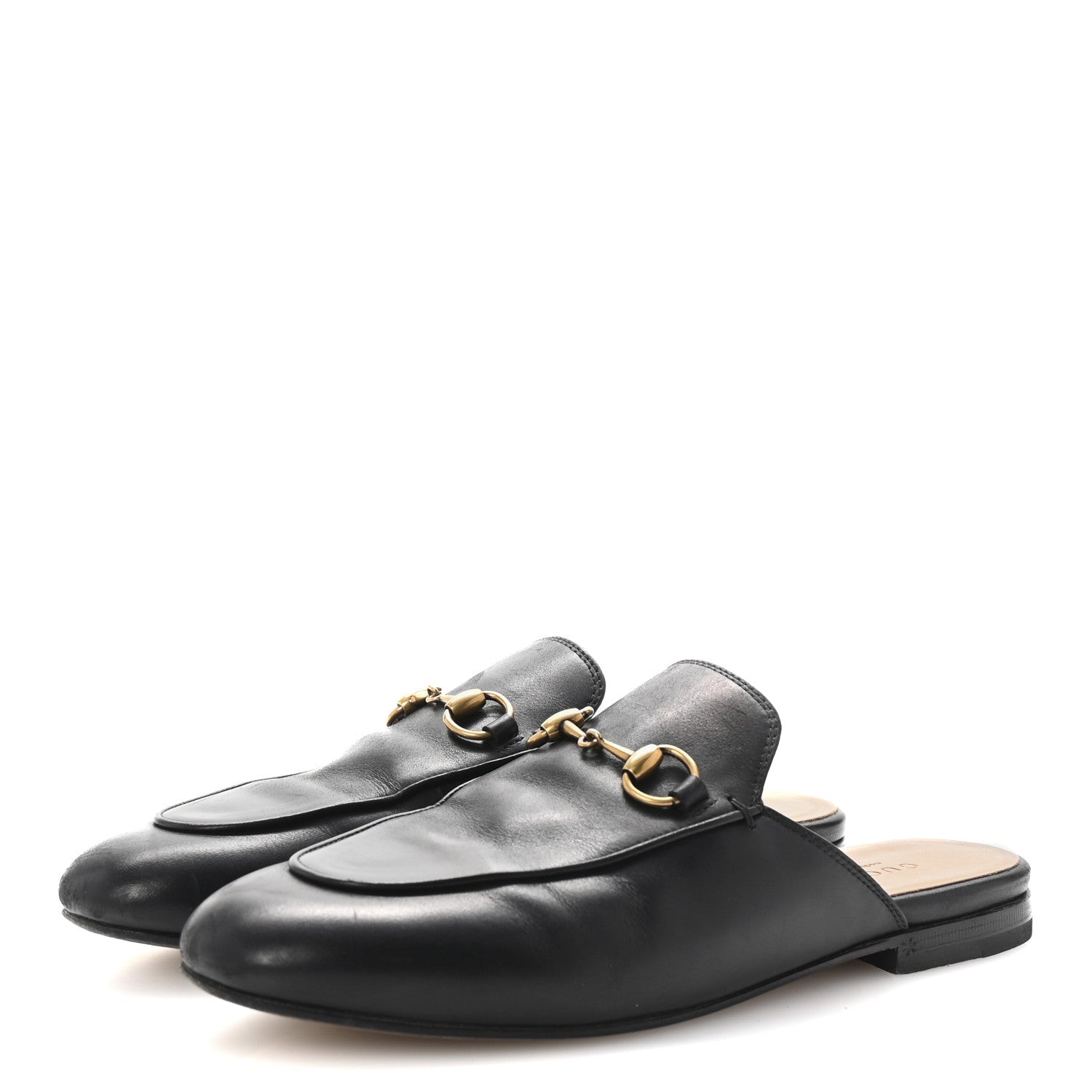 Gucci Calfskin Womens Princetown Slippers 36.5 Black 4 of 10