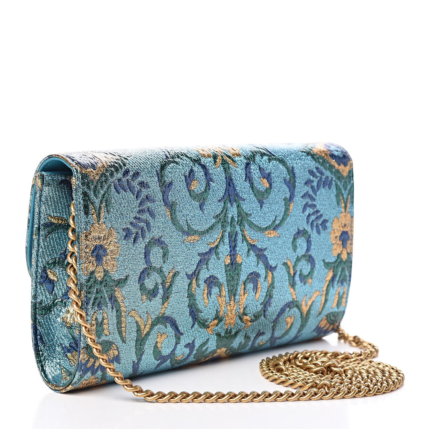 Brocade Broadway Clutch Bag Azure