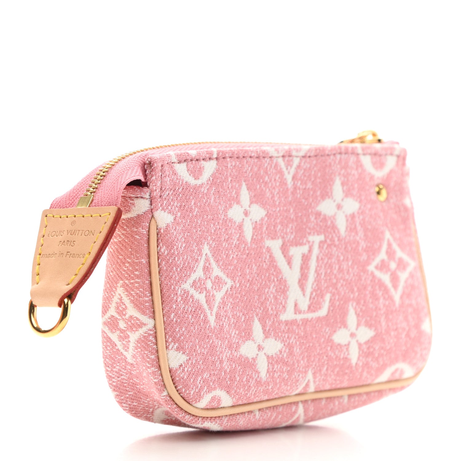 Louis Vuitton Denim Jacquard Monogram Micro Pochette Accessories Rose 3 of 8