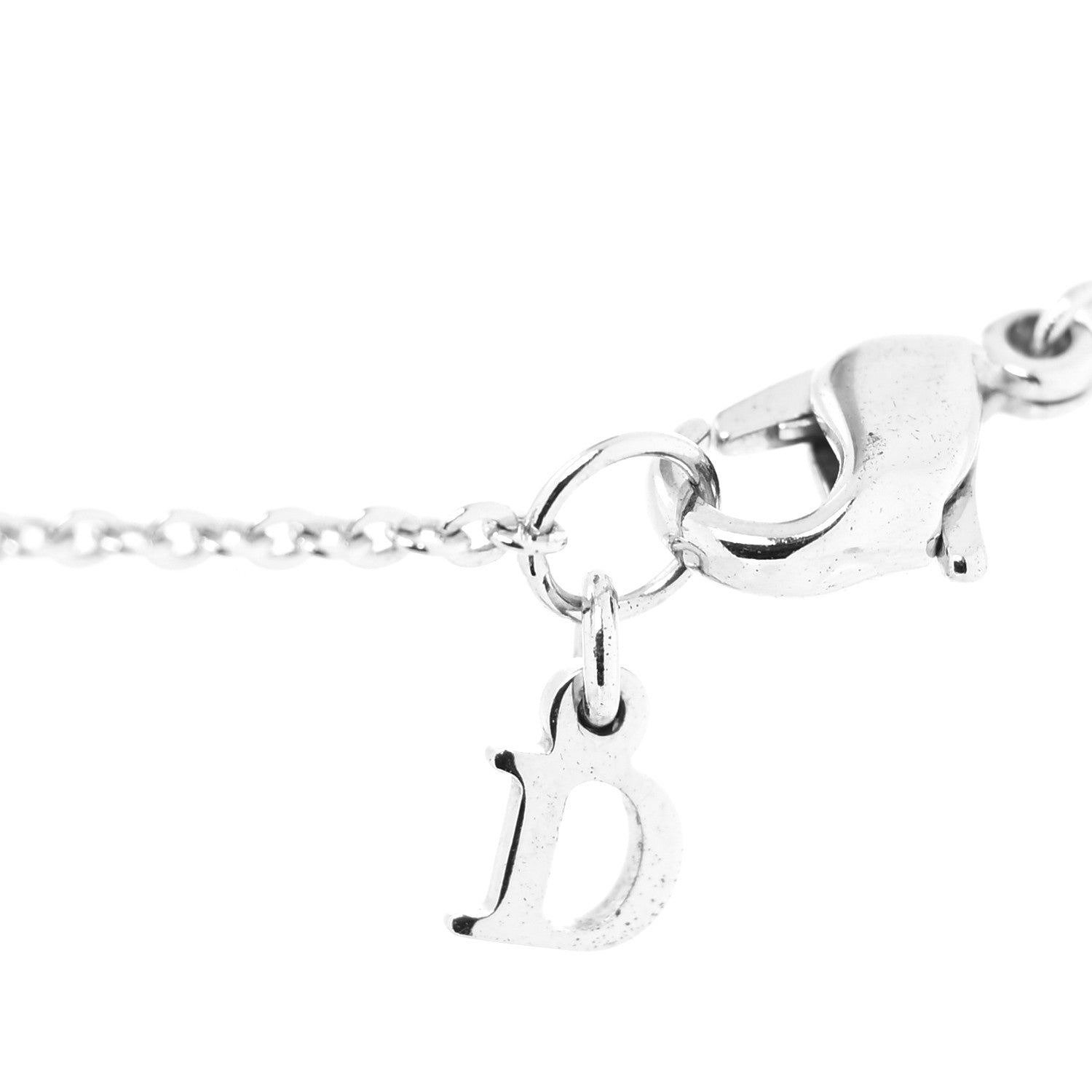 Christian Dior Crystal Butterfly Necklace Silver 3 of 3