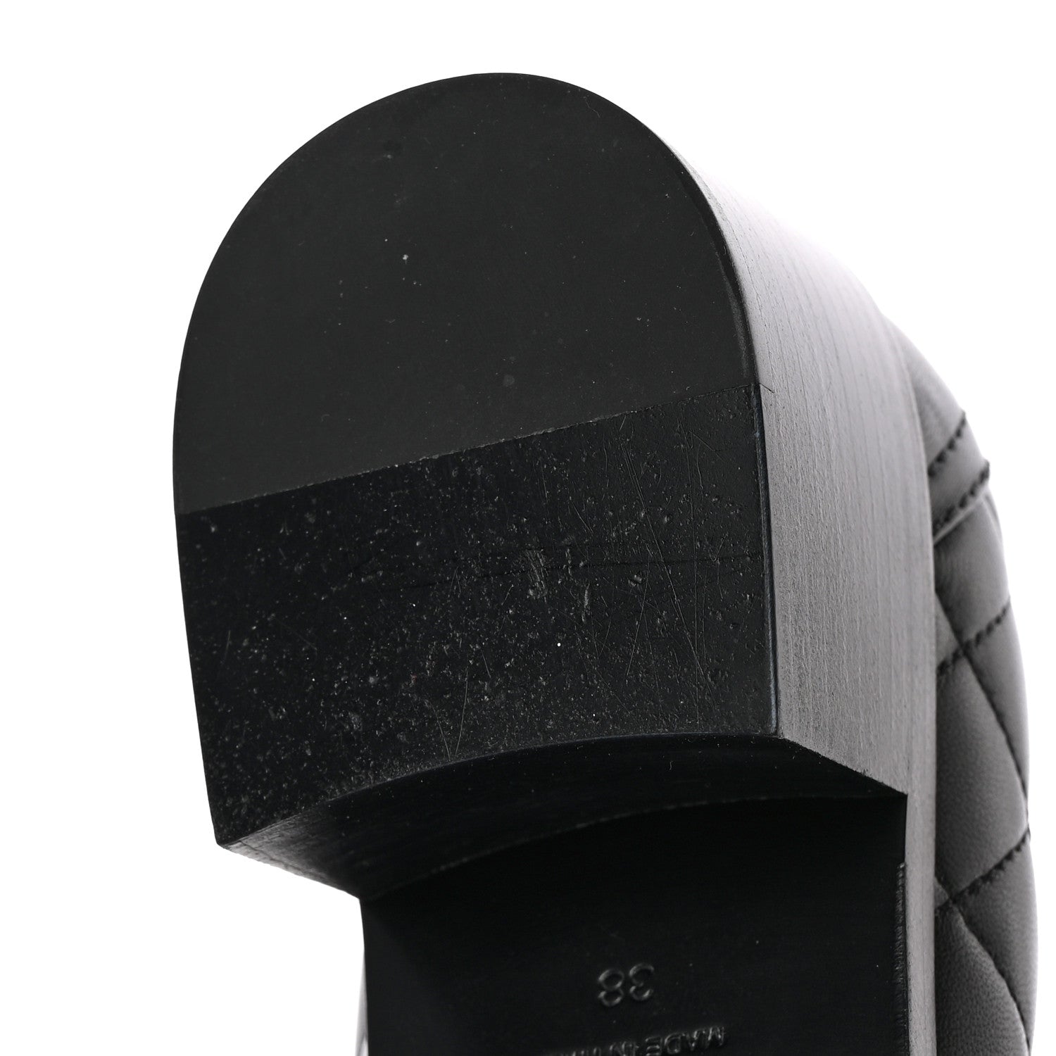 Chanel Lambskin Quilted CC Heart Loafers 38 Black 12 of 16