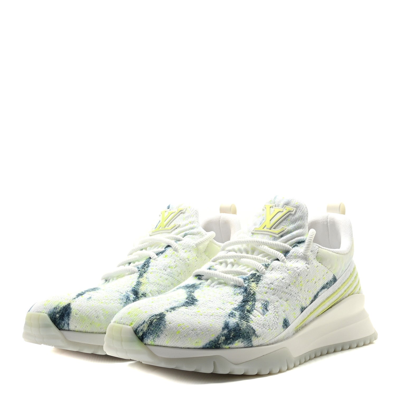 Louis Vuitton Technical Knit Mens VNR Sneakers 6.5 Vert 3 of 10