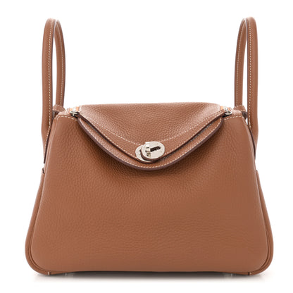 Hermes Taurillon Clemence Lindy 26 Gold 1 of 11