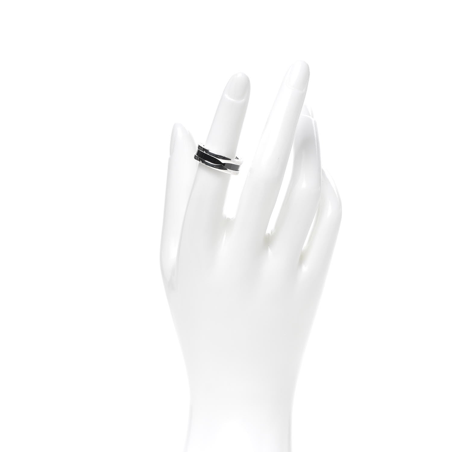 Bulgari Sterling Silver Ceramic Save The Children One-Band Ring 52 6 2 of 7
