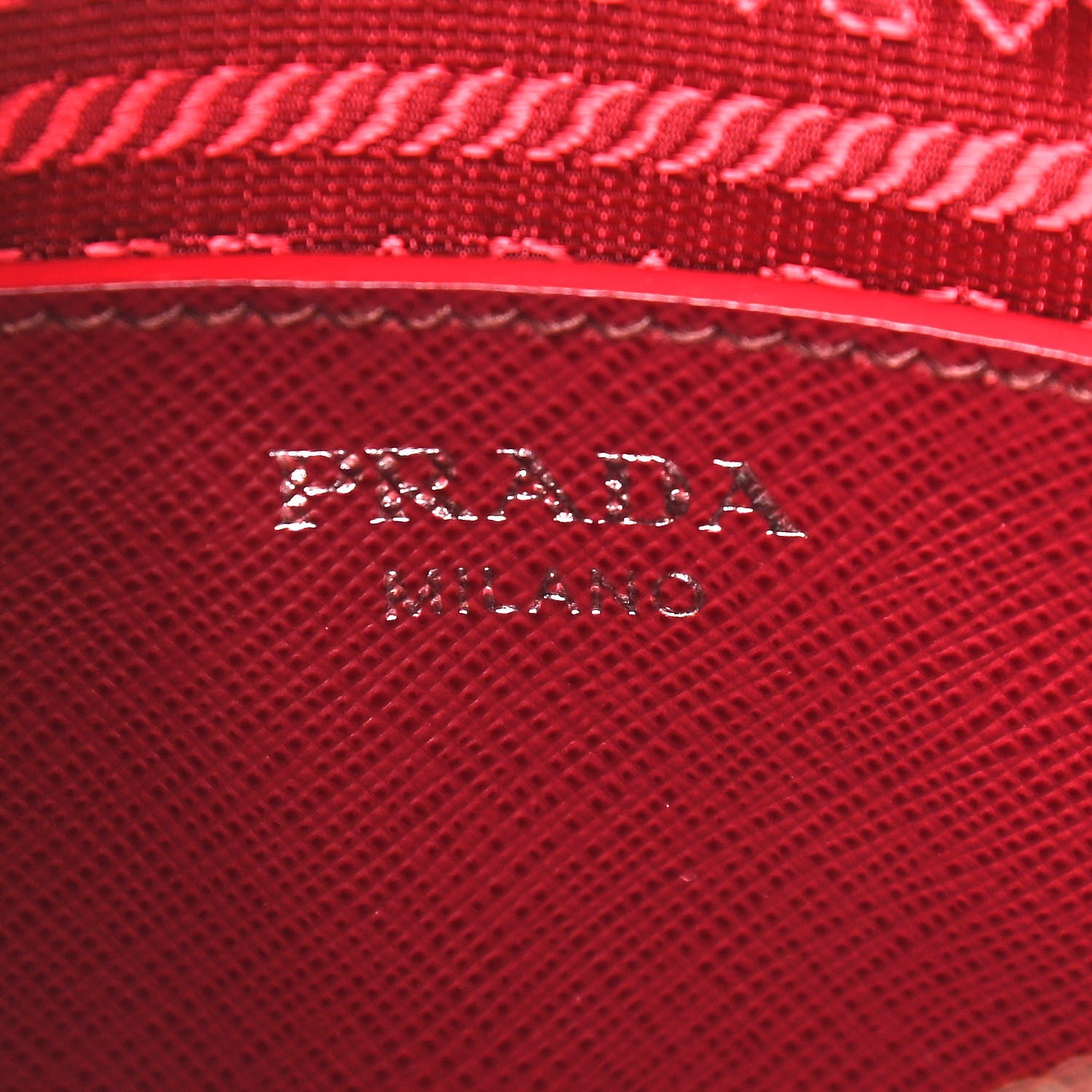 Prada Saffiano Lux Promenade Backpack Cherry 6 of 9
