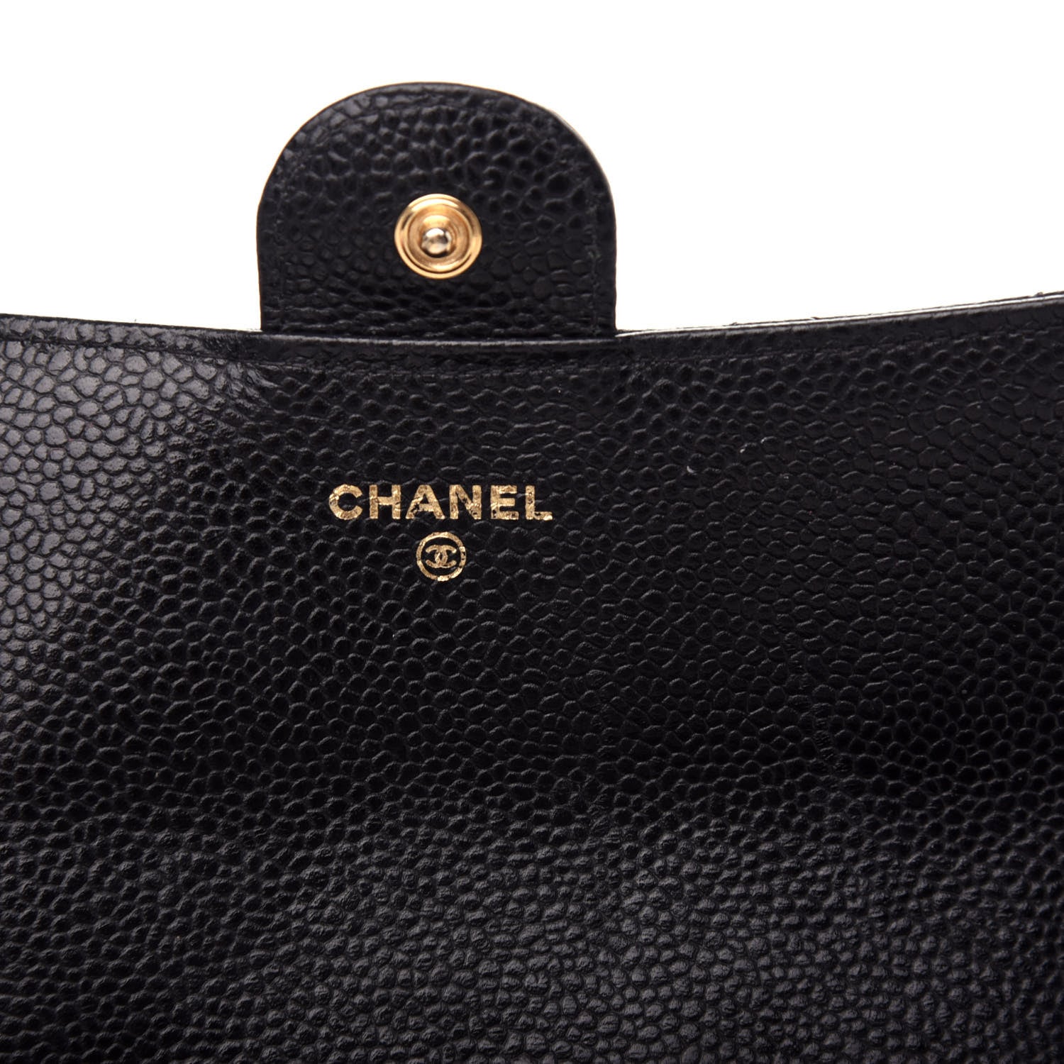 Chanel Caviar Quilted Large Gusset Flap Wallet Black 6 of 8