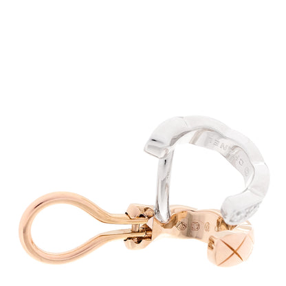 Chanel 18K Beige White Gold Diamond Coco Crush Single Clip Earring 3 of 4