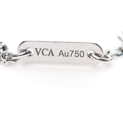 Van Cleef & Arpels 18K White Gold Turquoise Sweet Alhambra Butterfly Bracelet 5 of 7