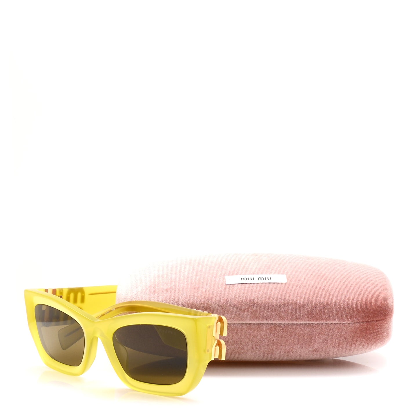 Acetate Miu Glimpse Sunglasses SMU 09W Yellow