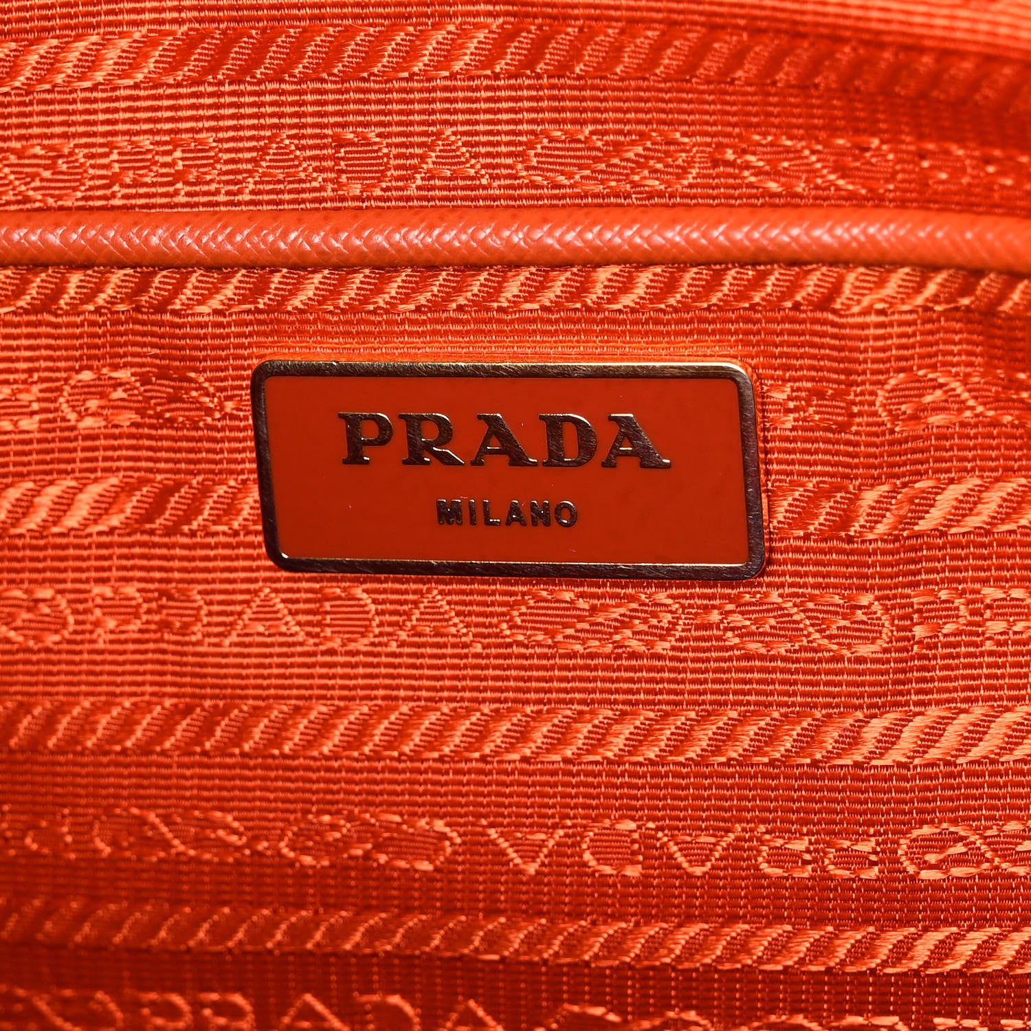 Prada Saffiano Lux Double Handle Shopping Tote Papaya 6 of 18