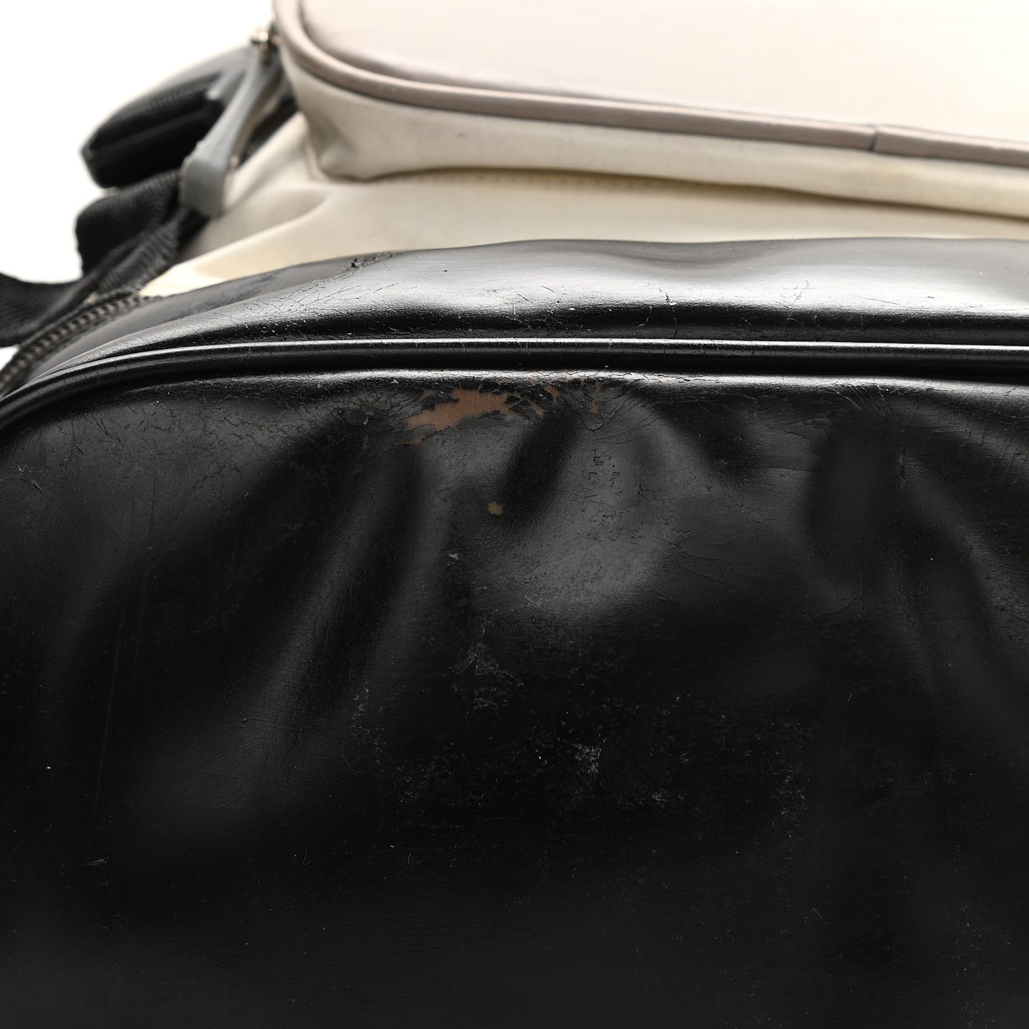 Nylon Sports Backpack Black White
