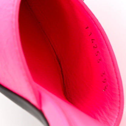 Balenciaga Agneau Arena Cagole 70mm Mules 39.5 Fluo Pink 10 of 12