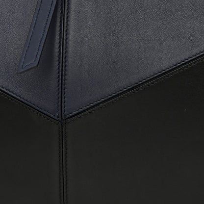 Celine Smooth Calfskin Bi-Color Medium Tri-Fold Bag Black Dark Sea 15 of 20
