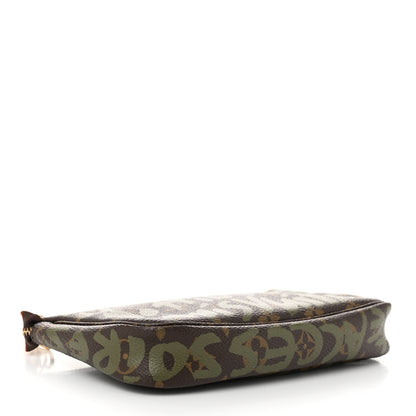 Louis Vuitton Monogram Graffiti Pochette Accessories Kaki 4 of 10