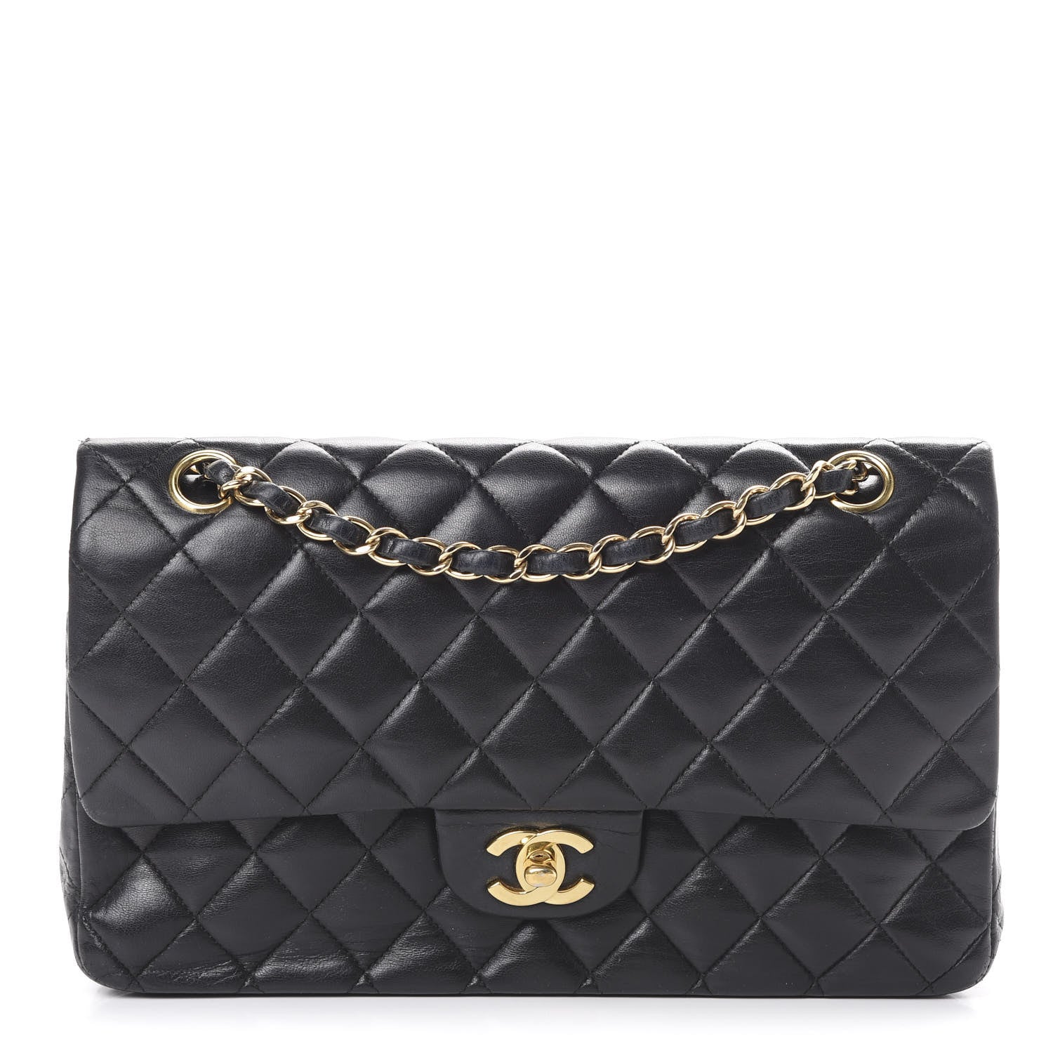 Chanel Lambskin Quilted Medium Double Flap Black 1 of 22