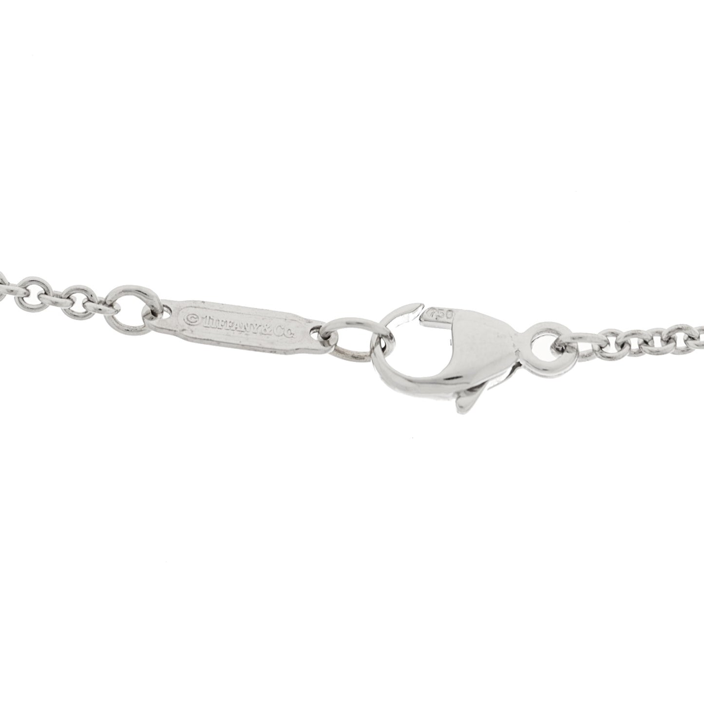 18K White Gold Diamond Cross Stitch Pendant Necklace