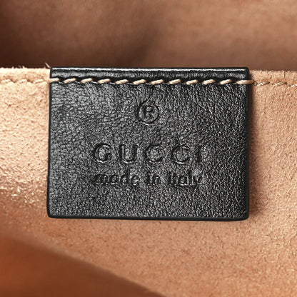 Gucci Monogram Matelasse Diagonal Small GG Marmont Chain Shoulder Bag Beige Black 6 of 12