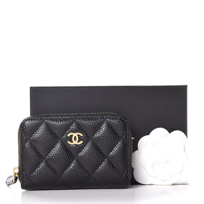 Chanel Caviar Quilted Zip Coin Purse Black 8 of 8